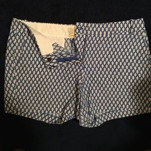 J.Crew 3in Chino Short: Blue and White